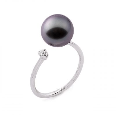 Anello in oro con perla Tahiti e diamante - Genisi - GP_247.jpg