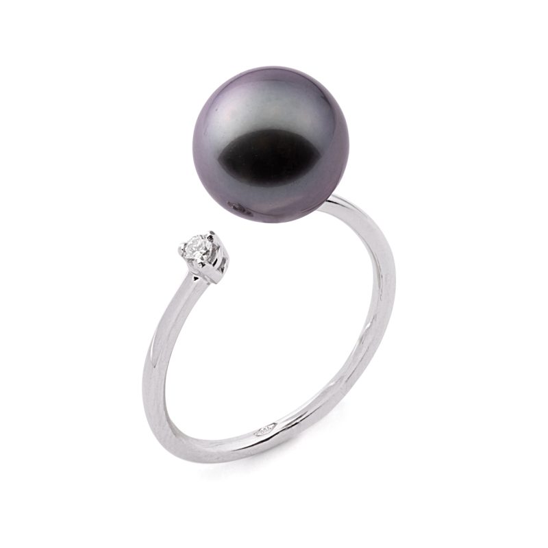 Anello in oro con perla Tahiti e diamante - Genisi - GP_247.jpg