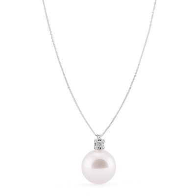 Girocollo con perla Akoya e diamante - Genisi perle - GP_327