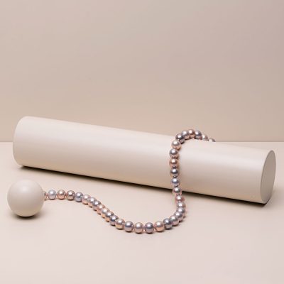 Collana Ming rotonda con cromie di perle - Genisi perle - GP_343