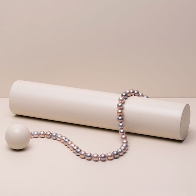 Collana Ming rotonda con cromie di perle - Genisi perle - GP_343