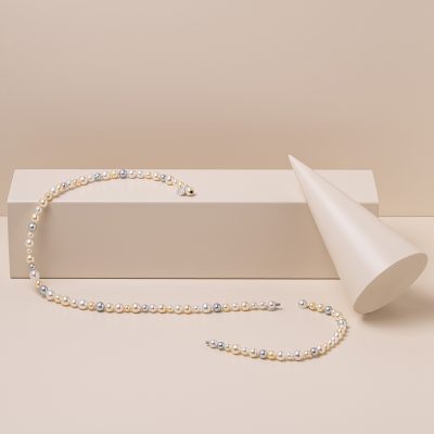 Genisi perle - Demi-parure collana e bracciale Infinito con perle Akoya multicolor naturale - PRF_266.jpg