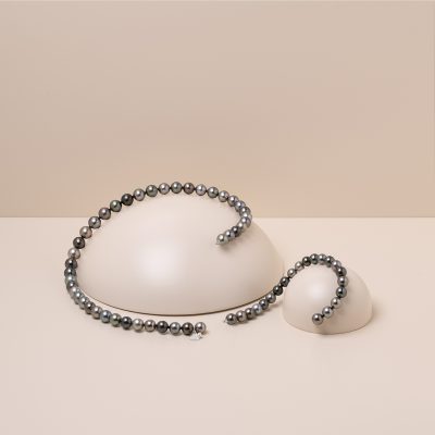 Genisi perle - Collana e bracciale multicolor Infinito con perle Tahiti "B" -PRF_312.jpg