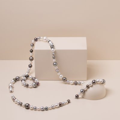 Genisi Perle - Collana e bracciale bicolor Infinito con perle Mari del sud e Tahiti- PRF_347.jpg