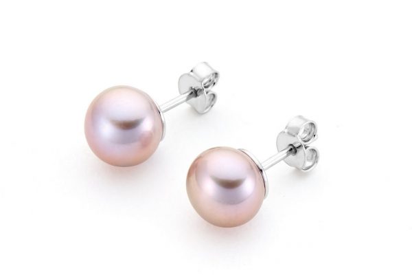 orecchini con perle rosa
